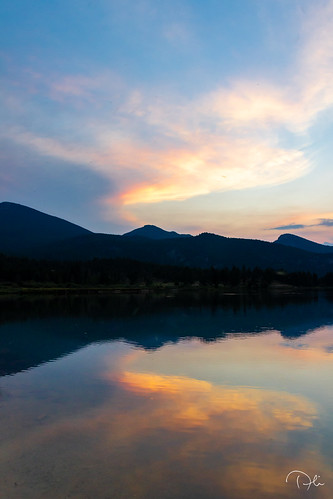 colorado rocky mountain national park rockymountain usa travel lake water sunset landscape 1585mm reflection solo