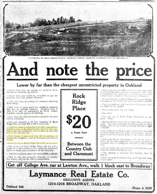 Rock Ridge Place, Laymance Real Estate ad, 09 Jun 1910