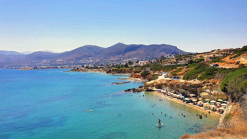 Beautiful small beaches by Ioannis Ks, Beautiful small beaches close to Hersonissos, Cretebeach sea trees landscape mountains summer nature