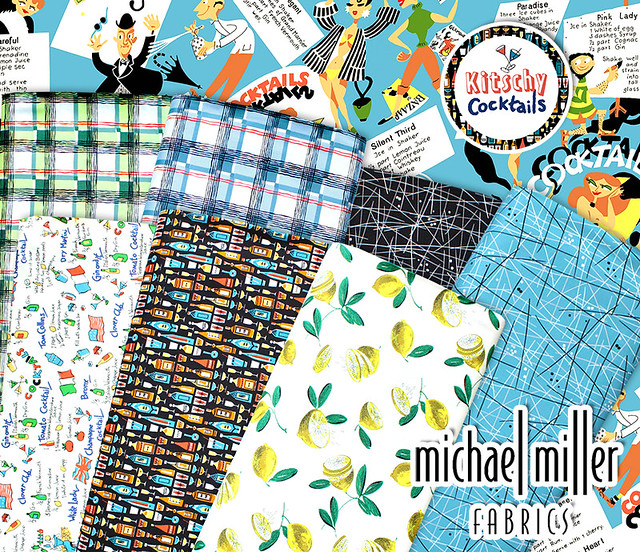 Michael Miller Fabrics Kitschy Cocktails Collection