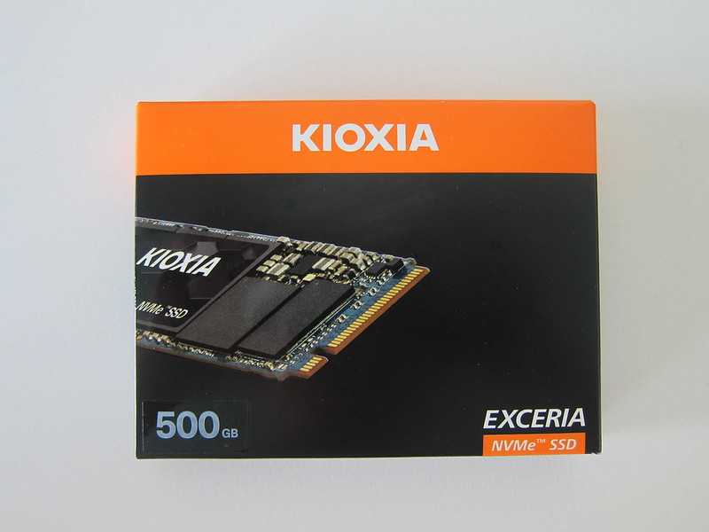 Kioxia Exceria 500GB NVMe M.2 SSD - Box Front