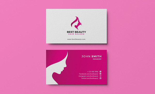 Spa beauty business card design