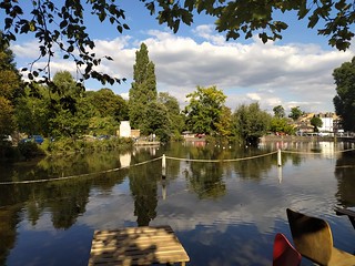 View from the cafe overlooking Carshalton Ponds 