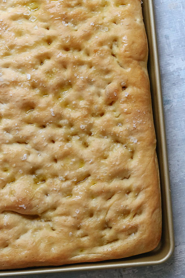 Olive Oil and Sea Salt Focaccia - Joanne Eats Well With Others