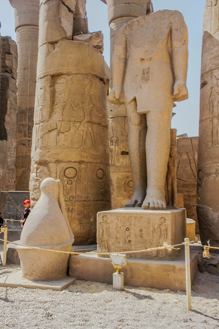 A broken statue at Egypt's Luxor temple