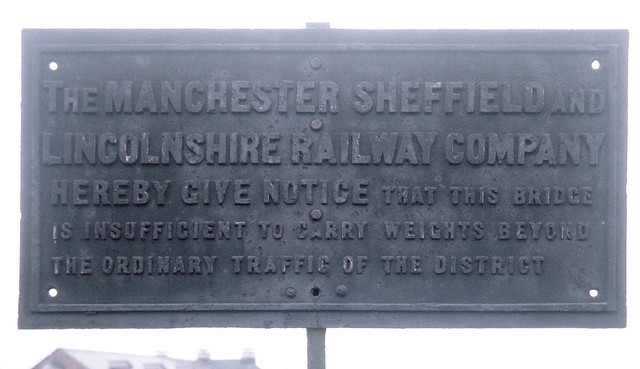 R1419.  MS&LR cast iron sign.