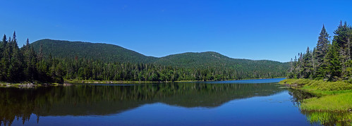 20200724_04pa by mckenn39, Peaceful scene at the shore of the largest of the Wallface Ponds. Adirondacks, NY. This location is 