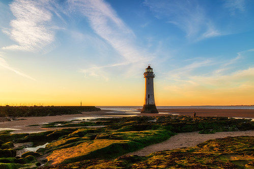 merseyside england unitedkingdom lighthouse sunset new brighton