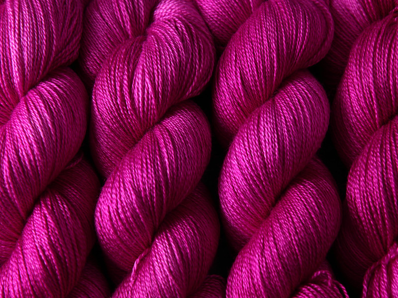 Brilliance Lace – British Bluefaced Leicester wool and silk hand-dyed yarn 100g – ‘Professor Plum’