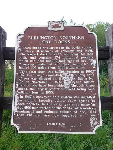 Burlington Northern Ore Docks Historic Marker