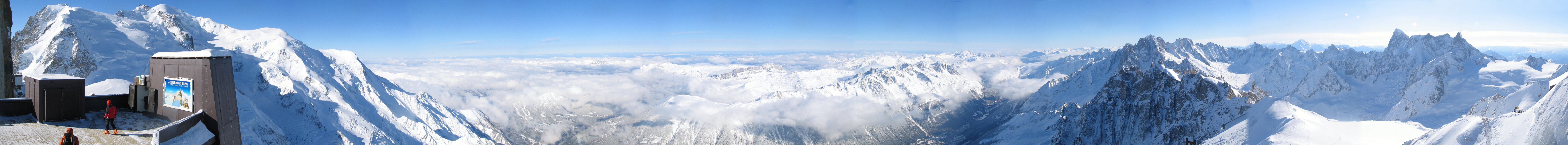 Vallée Blanche - freeride Massif Mont Blanc Francie panorama 26