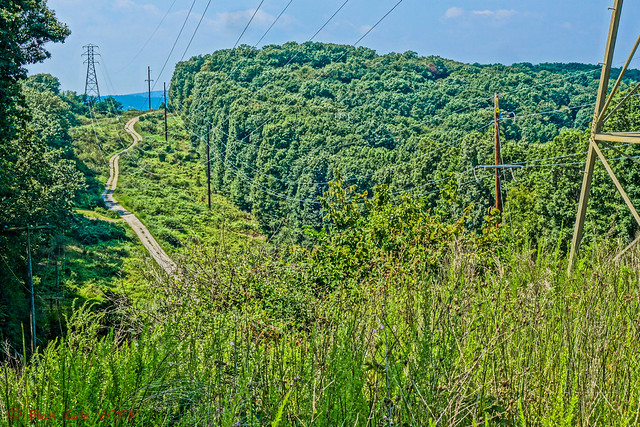 Scenic Power Lines Cutting Through Neversink Mountain