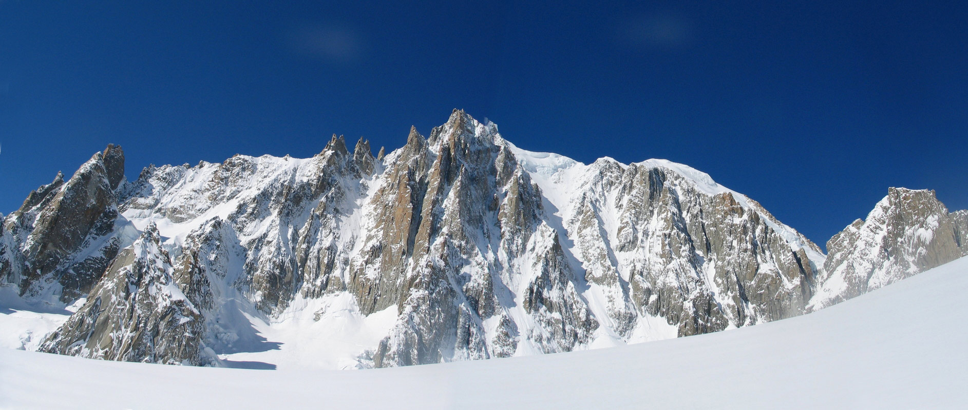 Vallée Blanche - freeride Massif Mont Blanc Francie panorama 34