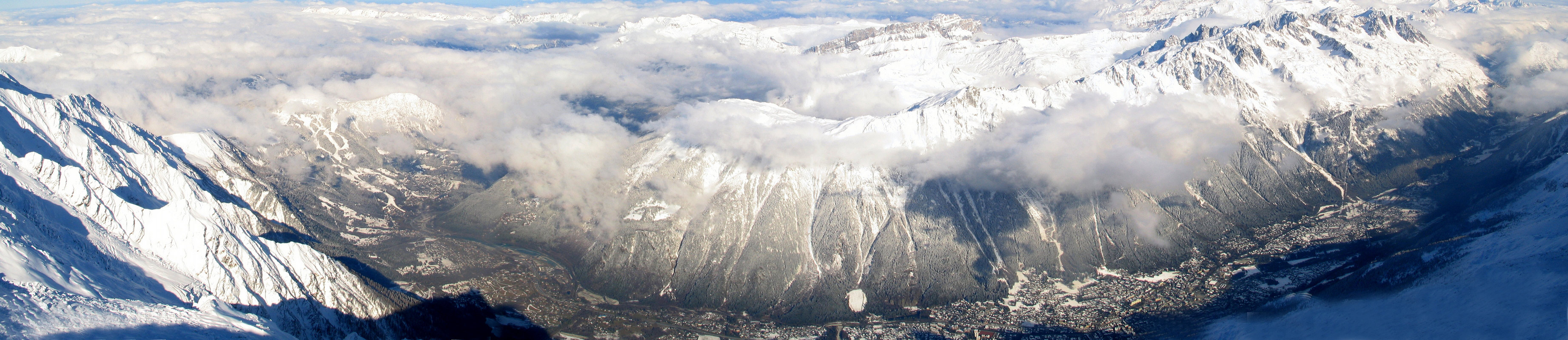Vallée Blanche - freeride Massif Mont Blanc Francie panorama 28