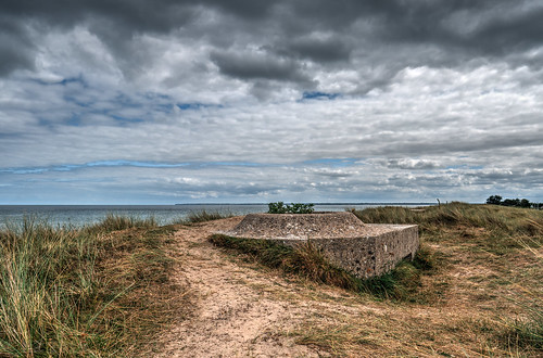 German Tobruk stand overlooking Utah Beach - Normandy, France