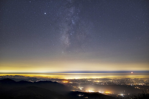 palomarmountain california unitedstates lightpollution clouds sky milkyway sandiego night lights vista view mountaintop