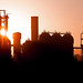 Sunrise behind the Blast Furnace