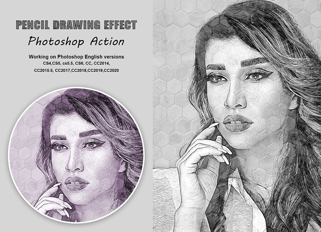 Pencil Drawing Effect Photoshop Action