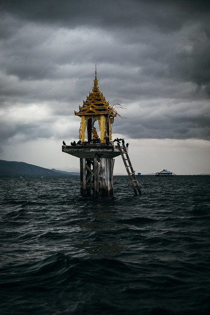Little shrine in the middle of Inle Lake