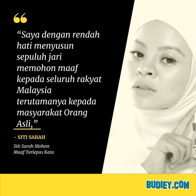 Isu Hina Orang Asli, Siti Sarah Mohon Maaf Terlepas Kata