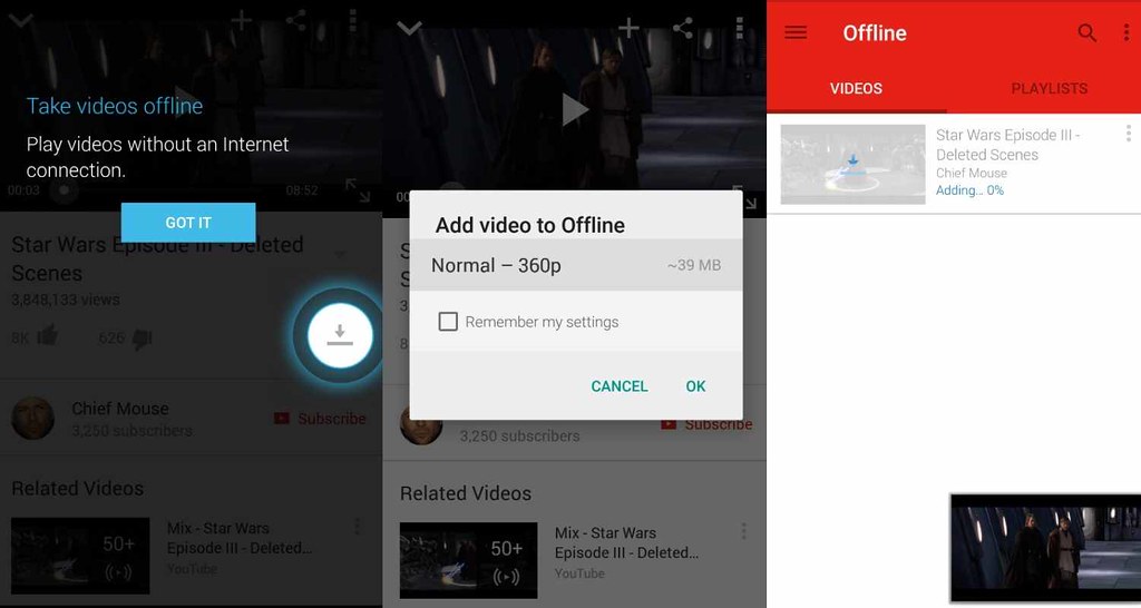 how to play youtube videos offline on android