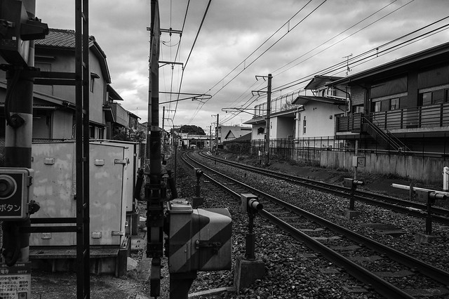 Railway track, Arashiyama, Kyoto, 2013