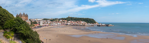 panorama scarborough england northyorkshire yorkshire beach sea seaside seascape landscape canoneos40d view