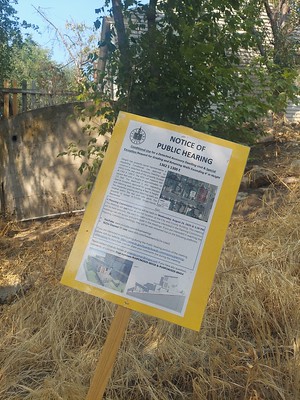 Public notice sign, zoning matter, Salt Lake City