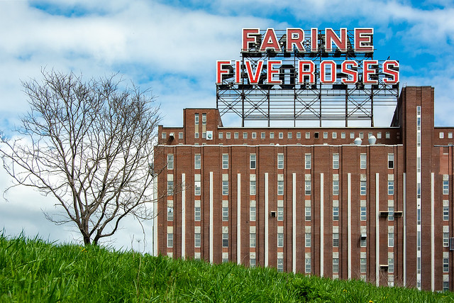 Famous building with the Farine Five Roses, Montreal