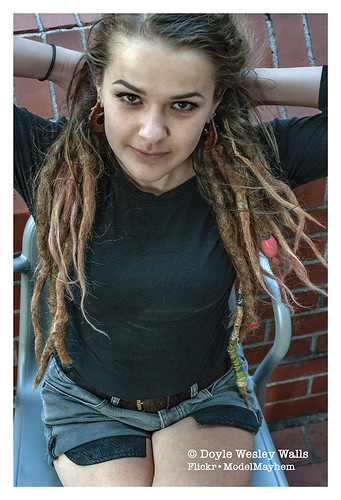 Beauty in Dreadlocks and Shorts | For more street portraits … | Flickr