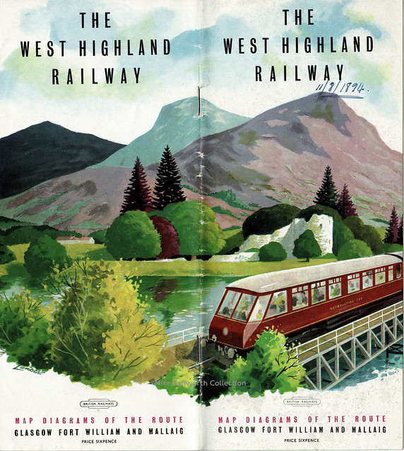 The West Highland Railway - booklet issued by British Railways, c 1960 - cover artwork by Lander