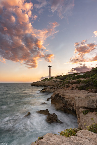 longexposure sunset sea lighthouse catalunya tarragona torredembarra tarragonès