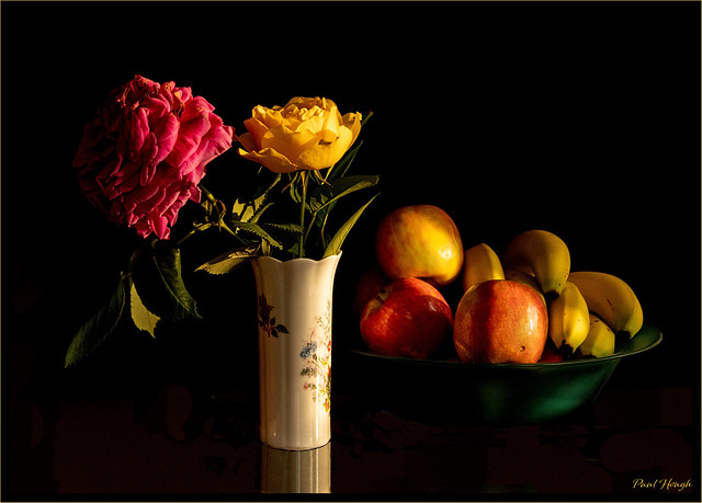 Still life ...fruit and flowers