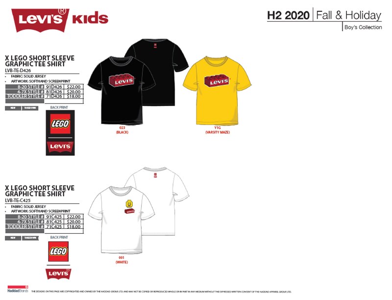 LEGO X LEVI Kids Only Collection