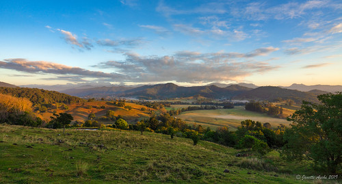 clouds rural sunrise farm australia nsw newsouthwales eungella tweedvalley panorama