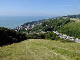 Looking back to Ventnor from St Boniface Down Lake to Shanklin via Ventnor walk 