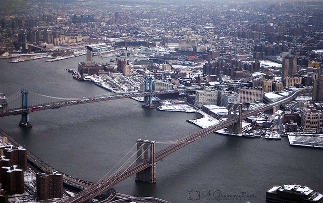 Journey to the past. Brooklyn And Manhattan Bridge