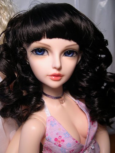 My Jenibelle, who I adore to this day.  She wears a different wig now, but her hair is still black.  She had my heart the minute I saw her face.