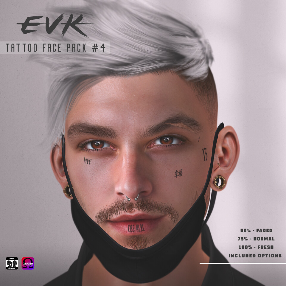 [ E V K ] Tattoo Face Pack #4 – NEW ?