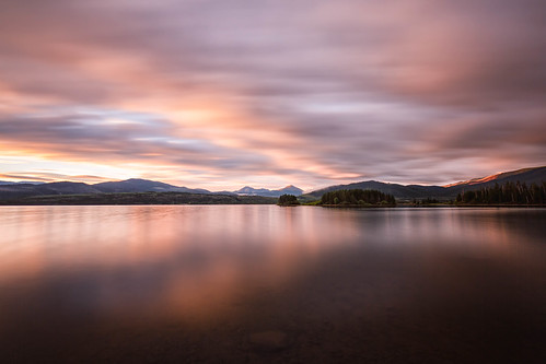 sunrise dawn daybreak clouds mountains lakedillon dillonreservoir colorado landscape summitcounty le longexposure