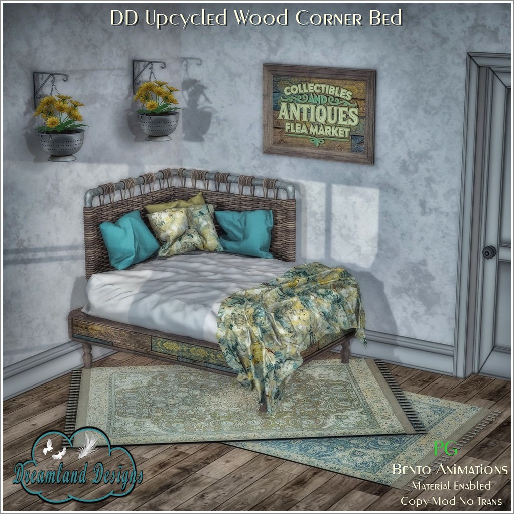 DD Upcycled Wood Corner Bed Set-PG