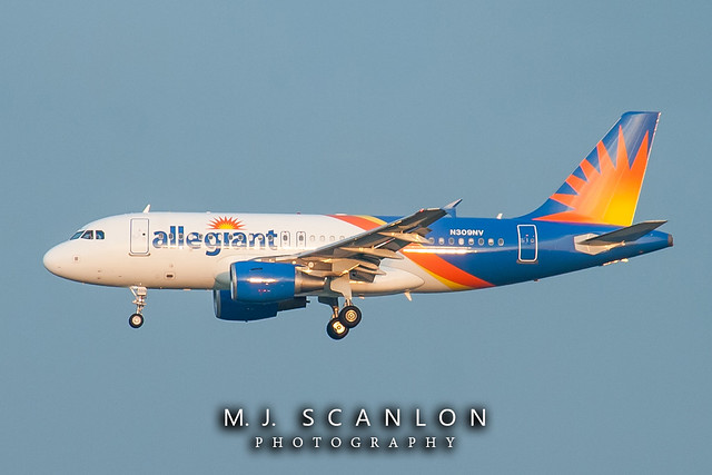 N309NV Allegiant Air | Airbus A319-111 | Memphis International Airport