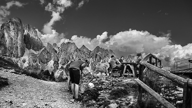 Dolomites, rifugio Roda de Vael