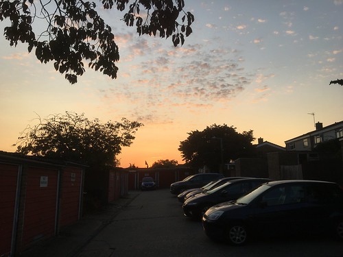 sunrise cloud morning reflections garage cars harlow essex