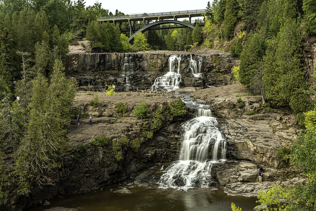 Middle and Lower Falls at Gooseberry State Park on Minnesota's North Shore