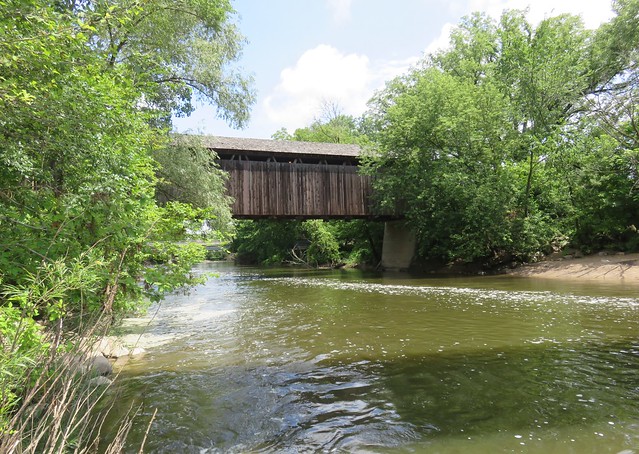 Ada Covered Bridge and the Thornapple River (Ada, Michigan)