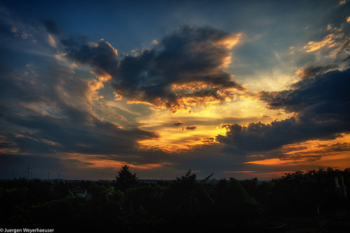 hechtsheim sonnenuntergang sky clouds himmel wolken sunset