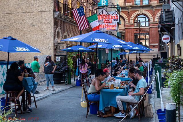 McGillin's Seating Extended Into The Street - Social Distancing