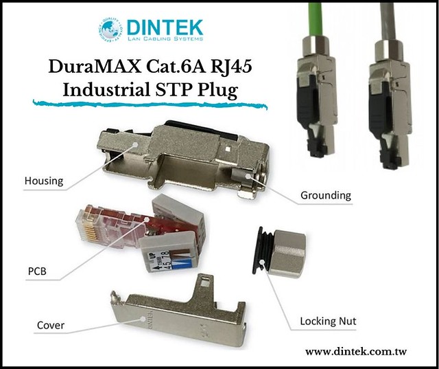 DINTEK DuraMAX Cat.6A RJ45 Industrial field STP Plug