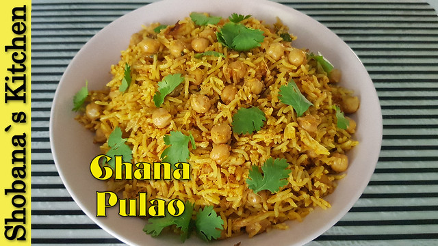 Chana Pulao Recipe / Chickpeas Rice / Shobanas Kitchen